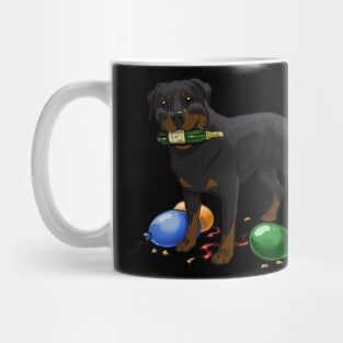 New Year's Eve Rottweiler Mug